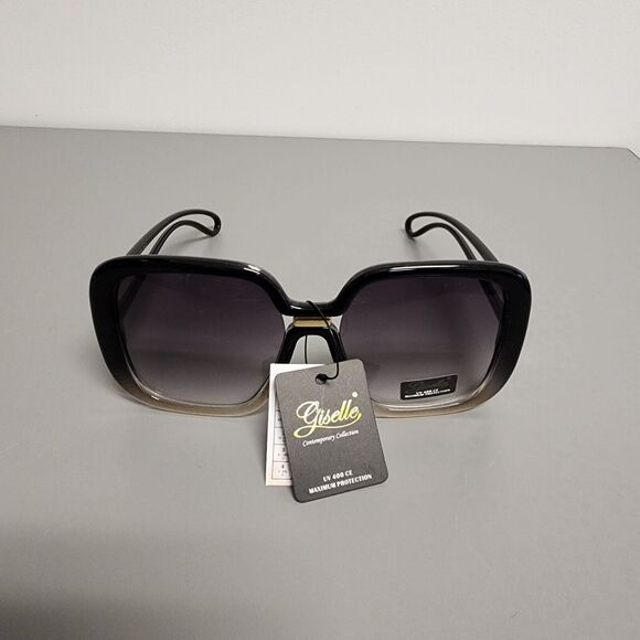 Sunglasses Giselle Black Gradient Large Square Frame - Picture 2 of 4